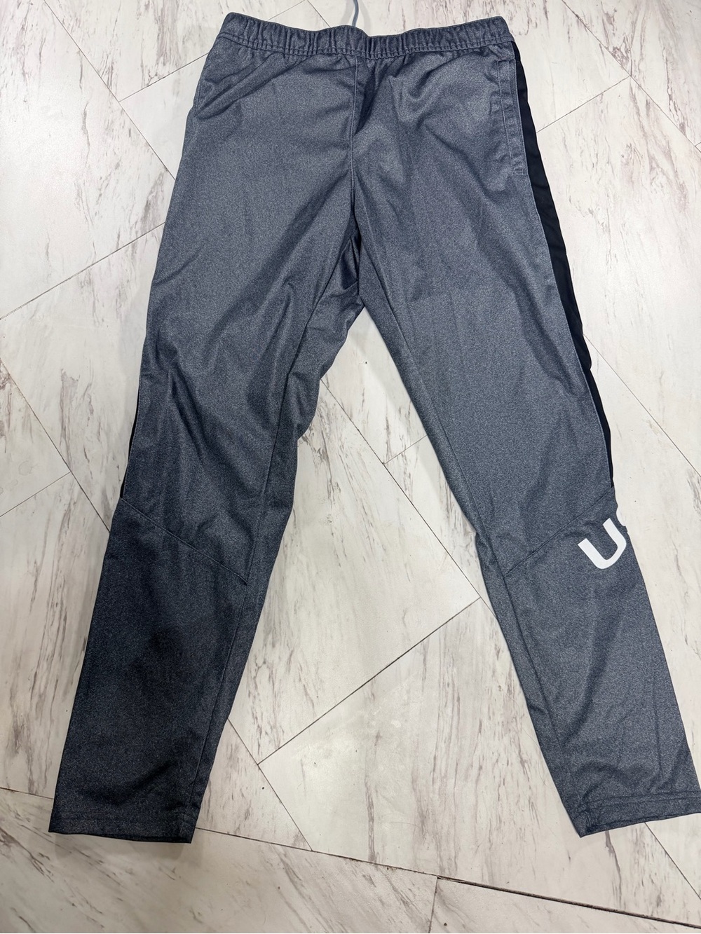 And1 Men's Gray Track Joggers with Side Stripe
